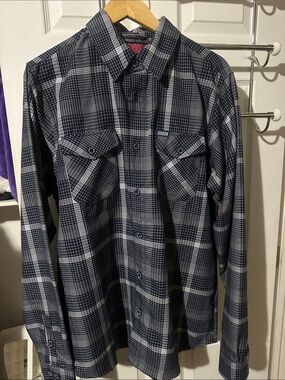 DIXXON LT - Paulson - Men's Navy and Gray Plaid Button-Down Shirt